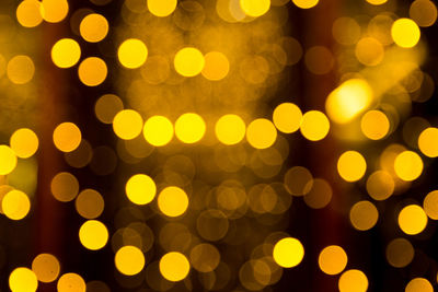 Defocused image of illuminated lights