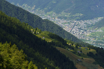 High angle view of landscape