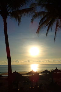 Scenic view of beach during sunset