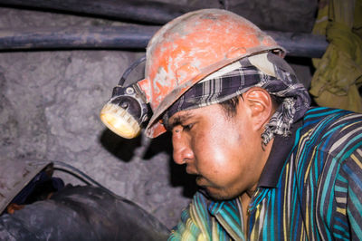 Portrait of man working