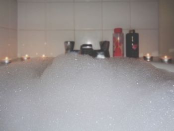 Close-up of wet glass