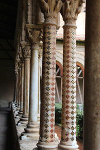 Colonnade of columns