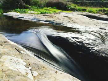 Scenic view of waterfall