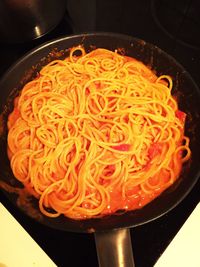 Close-up of noodles in bowl