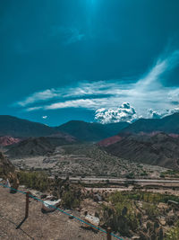 High angle view of landscape against sky