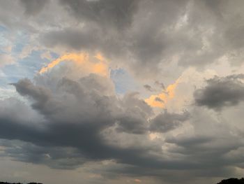 Low angle view of sky during sunset