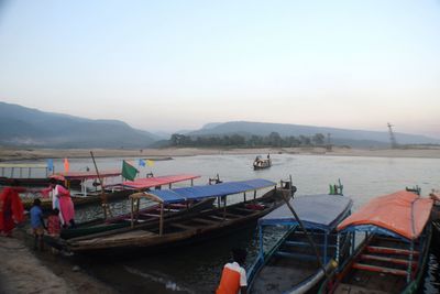 Scenic view of beach against clear sky