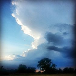 Scenic view of landscape against cloudy sky