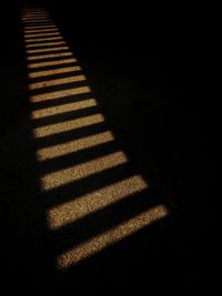 High angle view of zebra crossing on road