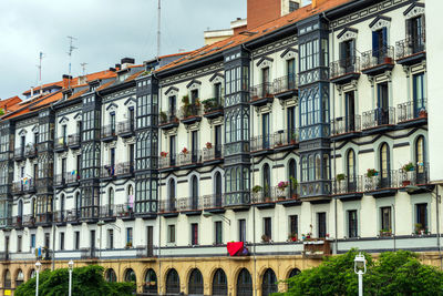 Low angle view of buildings in city