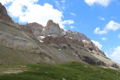 Scenic view of rocky mountains against sky