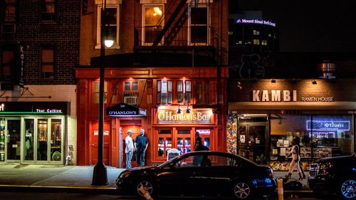 City street at night