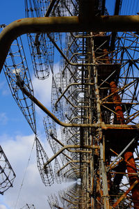 Low angle view of ferris wheel against sky