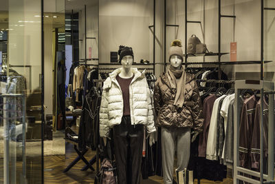 Fashionable interior of a clothing store in a modern mall