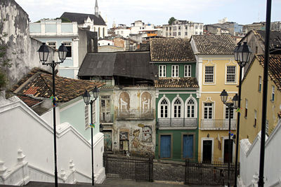 Residential buildings in town