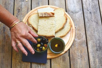 Close-up of food on table