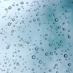 Full frame shot of water drops on airplane