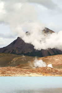 Scenic view of mountain against sky