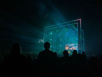 Rear view of people at music concert