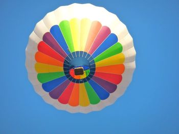 Low angle view of multi colored balloons