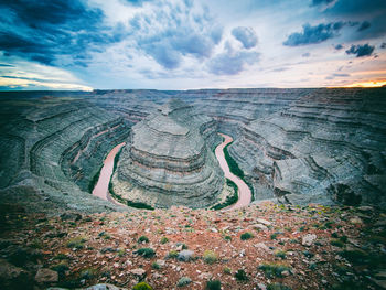 Horseshoe bend at grand canyon national park during sunset