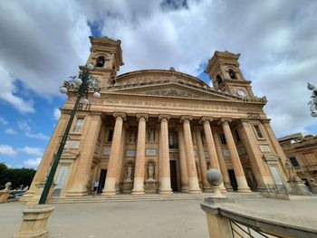 Low angle view of historical building against sky