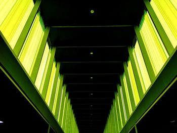 Low angle view of illuminated staircase in building