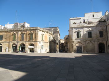 View of historical building against blue sky