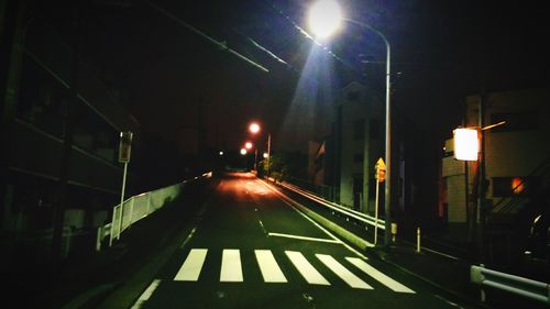 Illuminated city at night