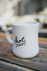 Close-up of coffee cup on table