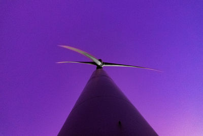 Low angle view of wind turbine against sky
