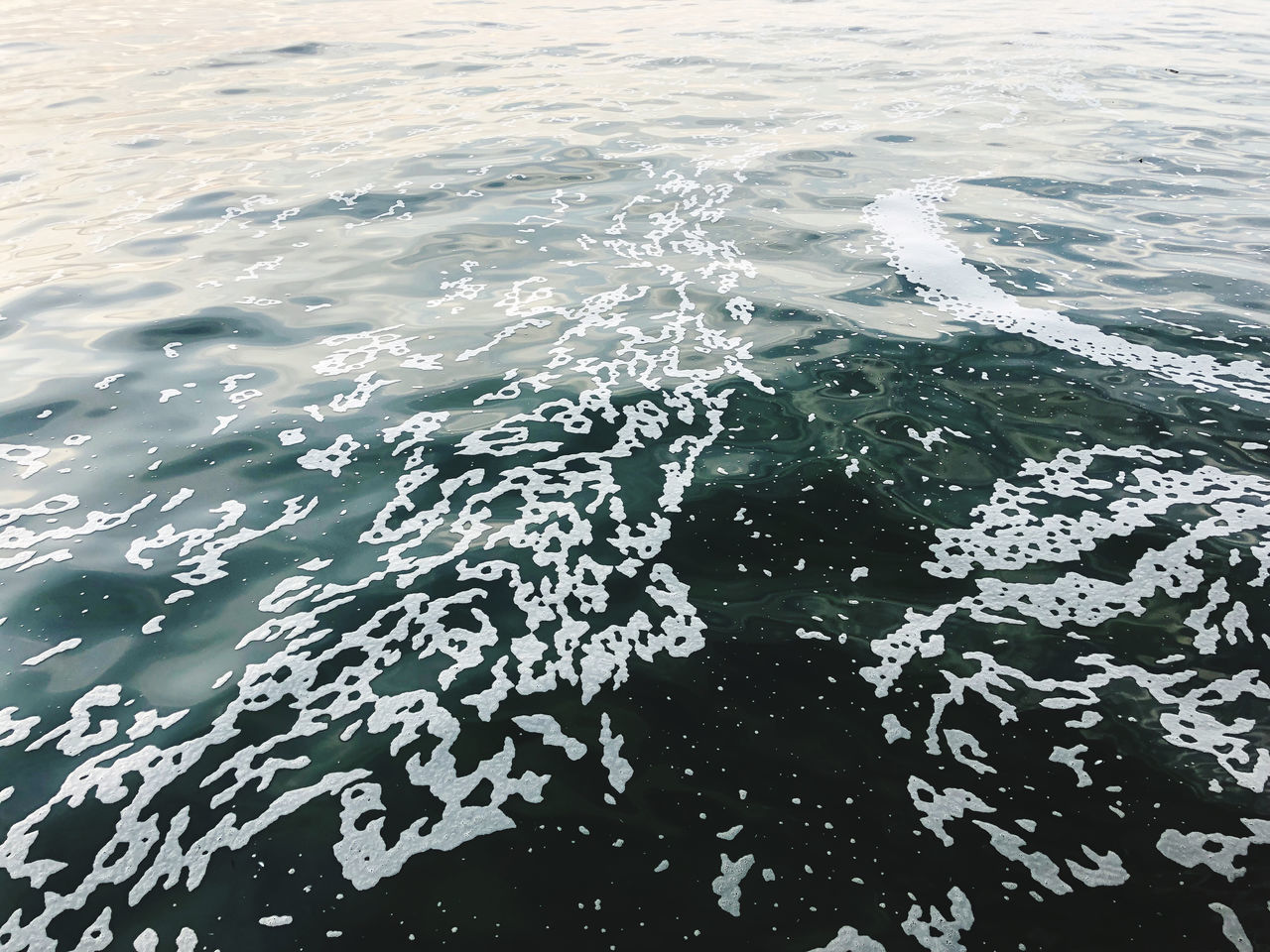 HIGH ANGLE VIEW OF RIPPLED SEA