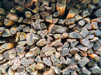 Full frame shot of logs