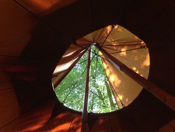 Low angle view of ceiling