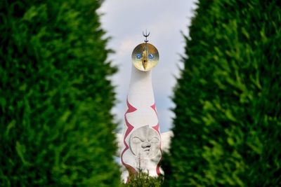 Close-up of stuffed toy against plants