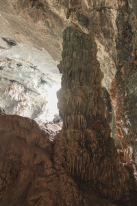 Rock formations in cave