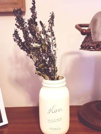 Close-up of vase on table