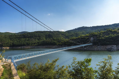 Bridge over river against sky