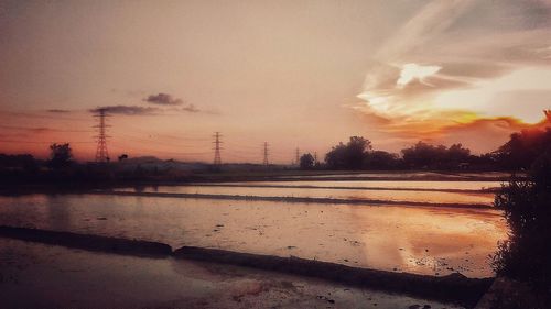 Scenic view of sunset sky