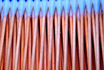 Full frame shot of cotton swabs