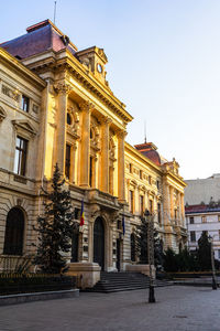 Low angle view of historical building against sky