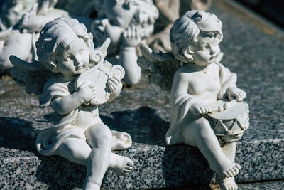 Close-up of angel statue