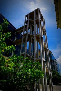 Low angle view of built structure against sky