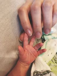 Close-up of woman hands