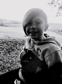 Portrait of boy smiling