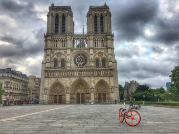 View of historical building against cloudy sky