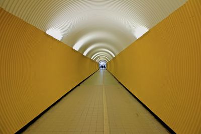 View of empty tunnel