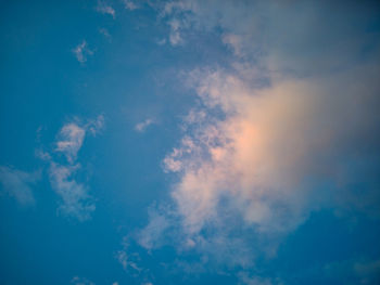 Low angle view of clouds in sky