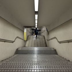 Staircase leading towards subway station