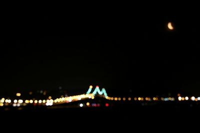 View of illuminated lights at night